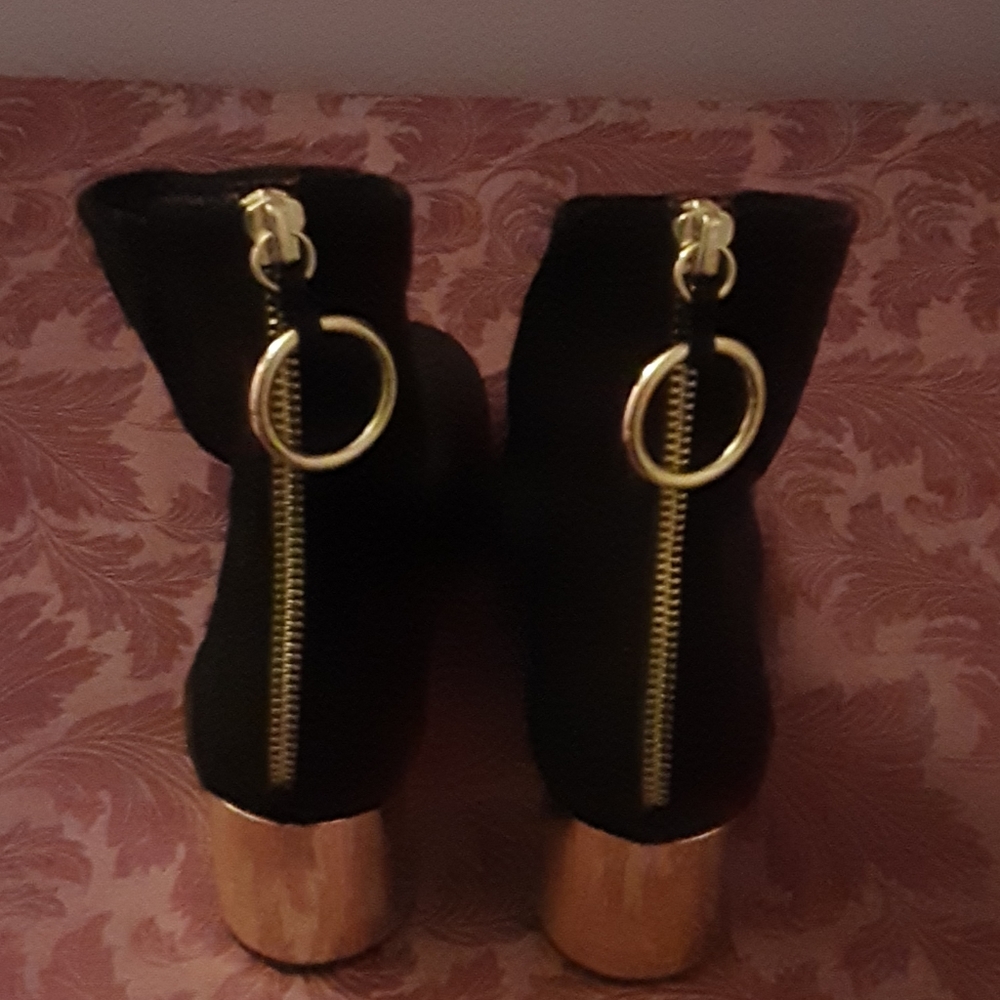 Black Suede Zara Basic Collection Ankle Boots - image 2